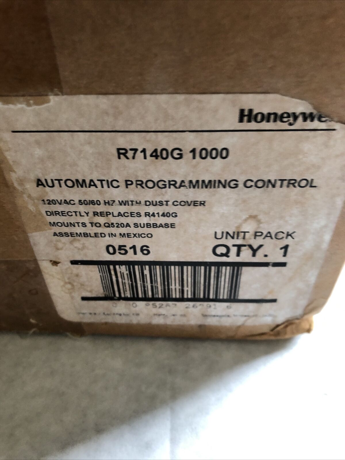 New Honeywell R7140g 1000,R7140g1000 Burner Control,Ew,Ec