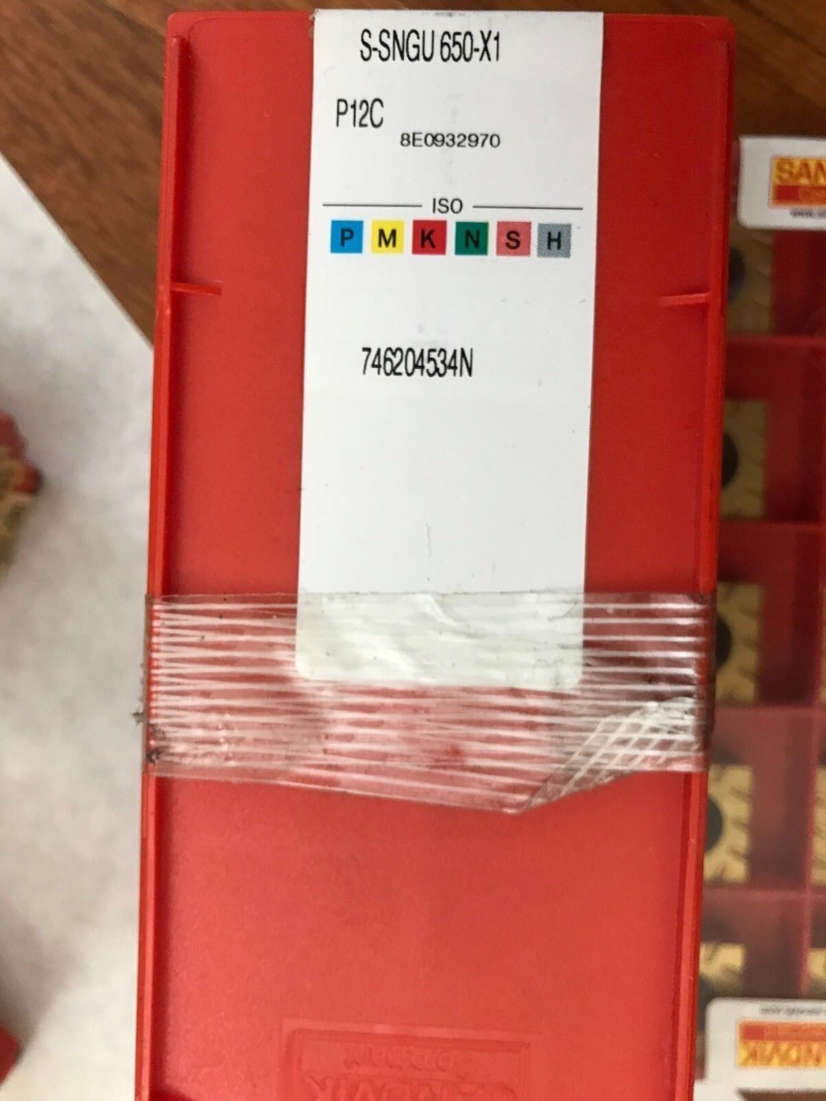 Lot 50 Sandvik S-Sngu 650-X1,Sandvik 746204534N, P12c Solid Carbide Insert,Ej