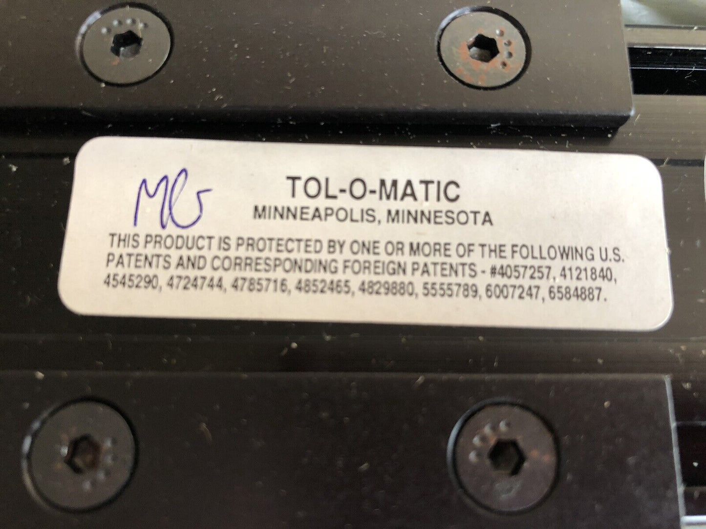 New Tolomatic Bc310 Sk54.000 Ts3 Km1 Ah2 Pneumatic Linear Rail,1260Mm Travel,Ck