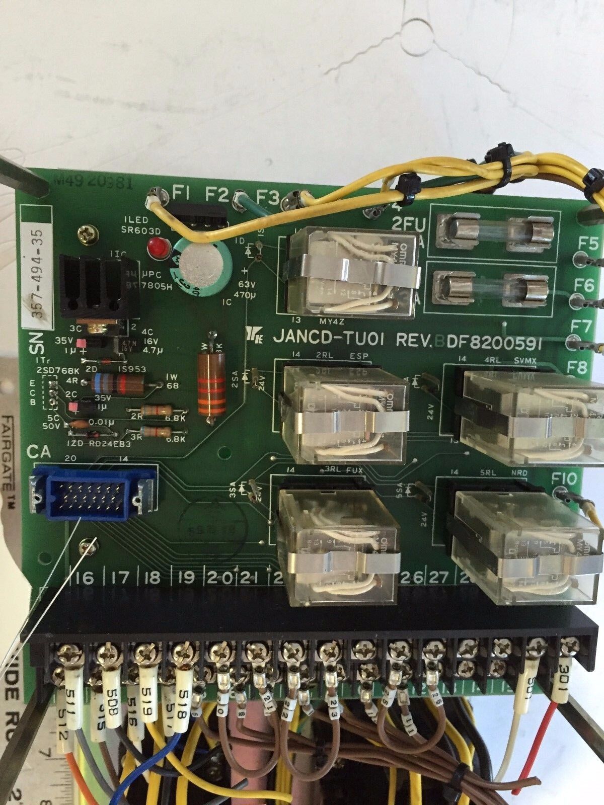 Jaskawa Jznc-Tu07,Jancd-Tuoi Rev.B,Df8200591 Yasnac Power Board,Jancd-Tu01,Dj