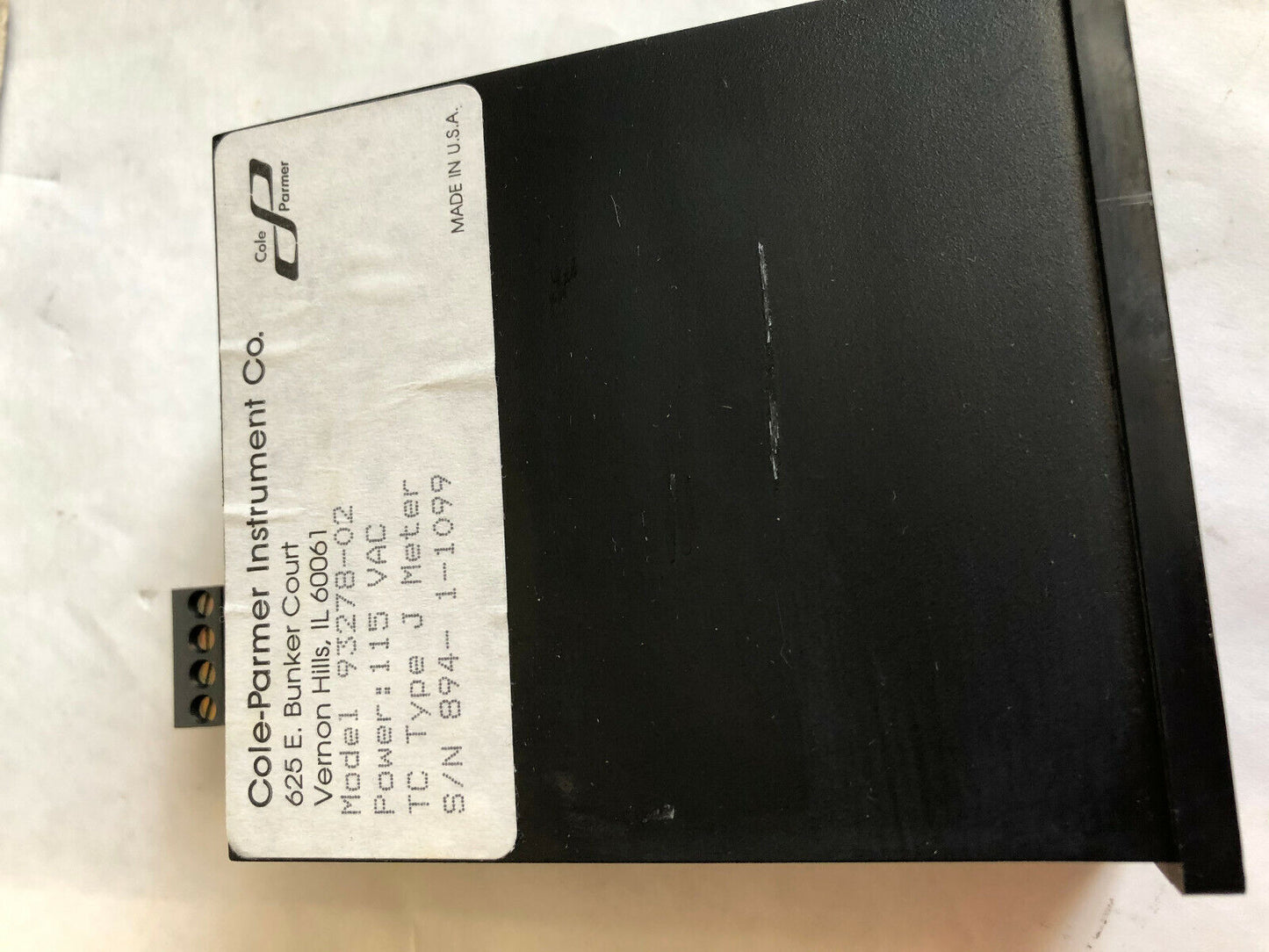 New Cole-Parmer 93278-02 Panel Meter -34/540F 115V Type J Ew-93278-02,Tl