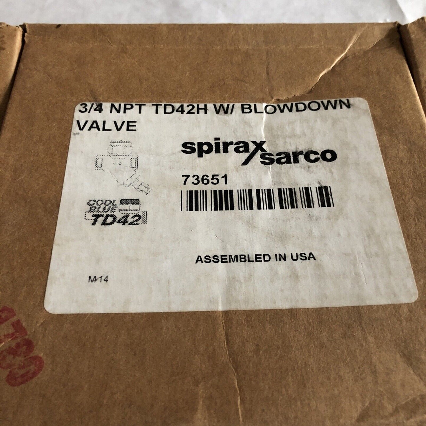 Spirax Sarco Td42h W/ Blowdown Valve Thermodynamic 3/4” Steel Steam Trap,Bk
