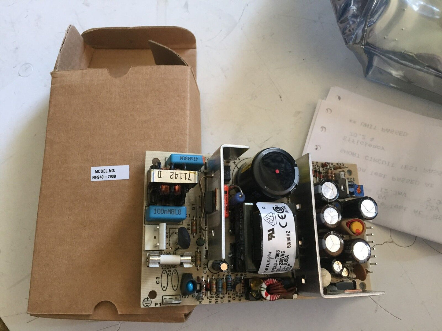New Emerson Nfs40-7908,720132-32 W/Nfs40 Power Supply 1.3/0.65A,100/230Vac,Ay