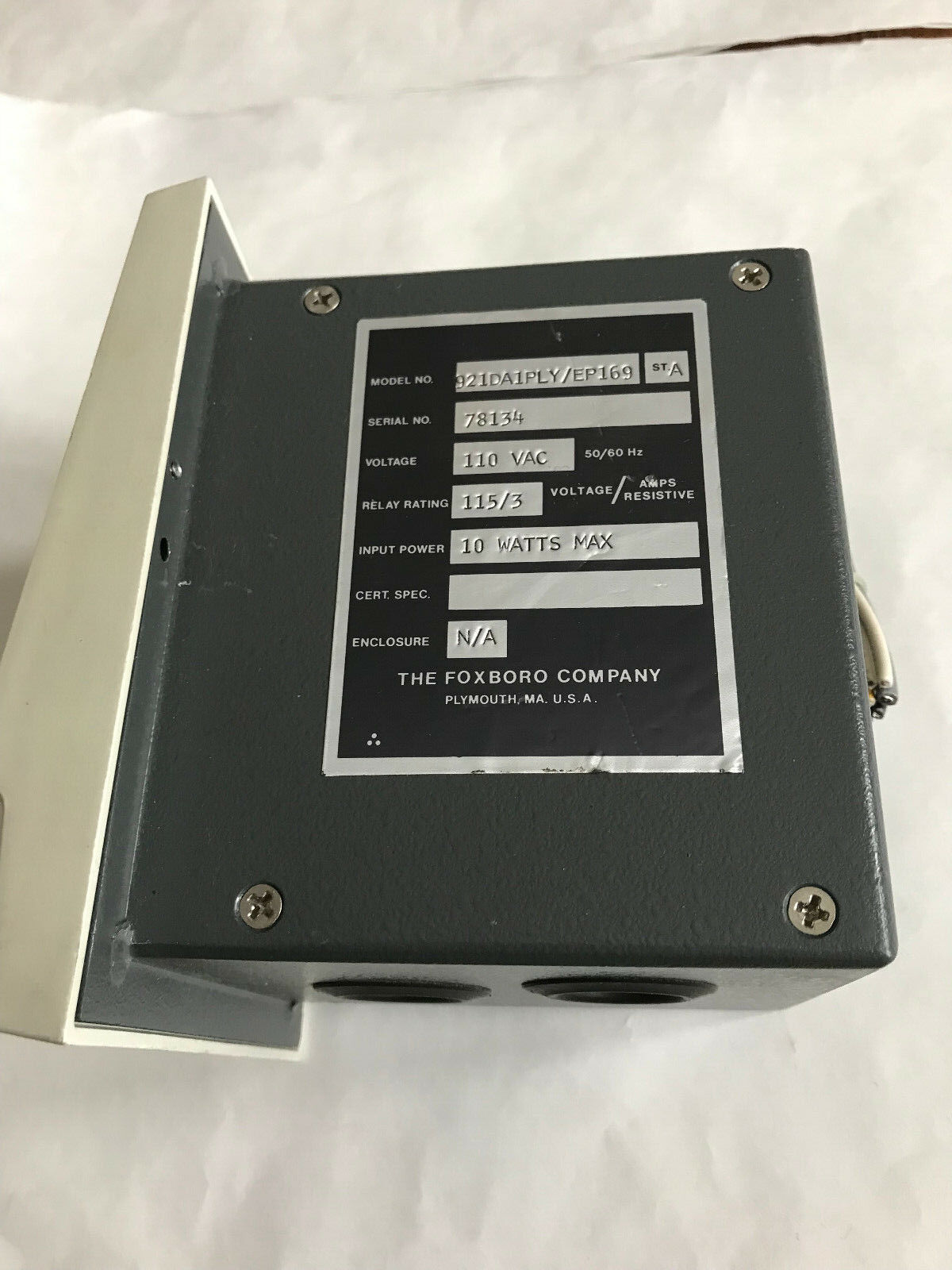 Fsi Corporation 921Da1ply/Ep169 Temperature Controller Megohm-Cm 115V 3A 10Watt