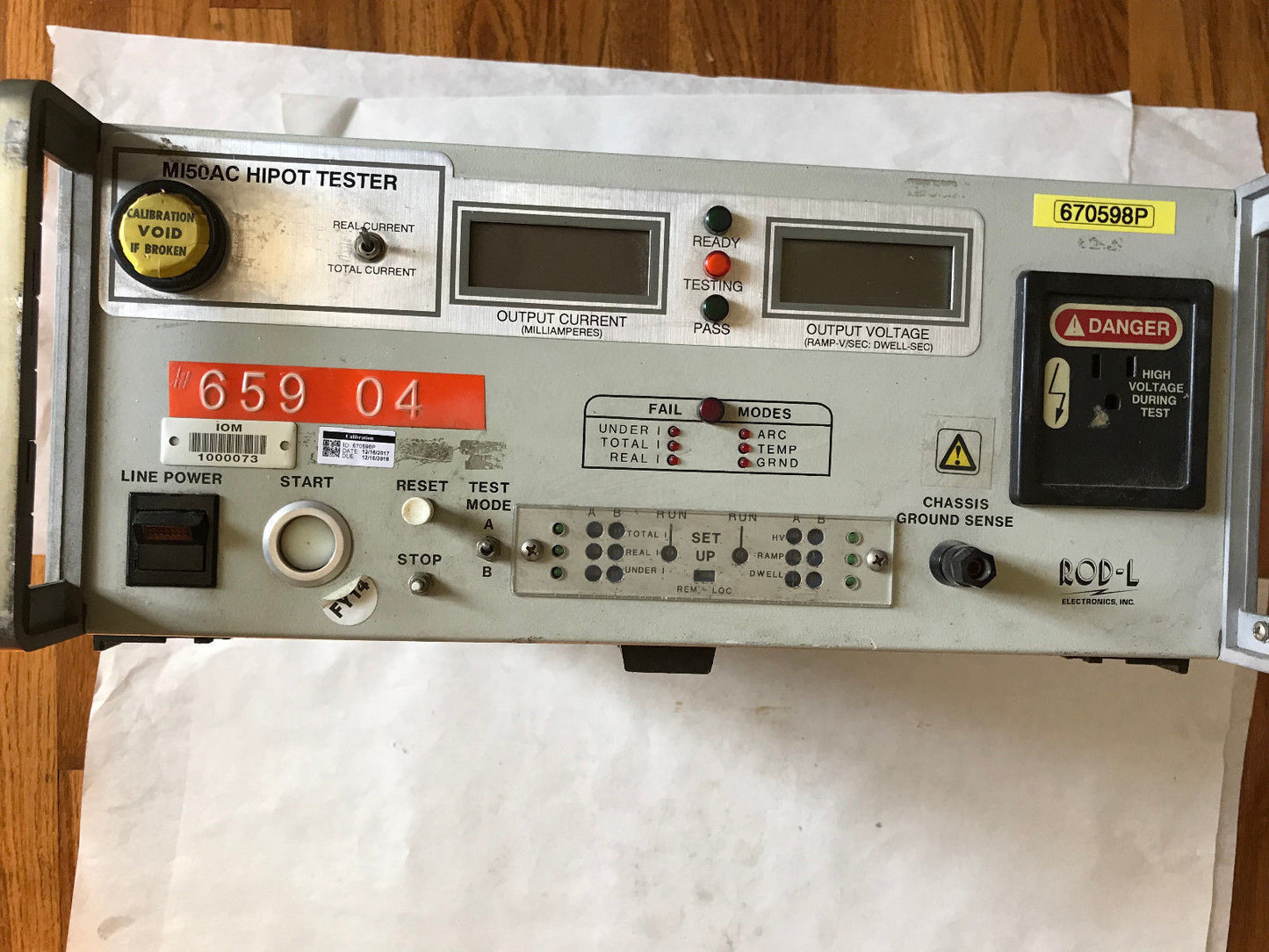 Rod-L M150ac ,Rod L M150ac Hipot Tester,Rod-L Mi50ac ,Ax