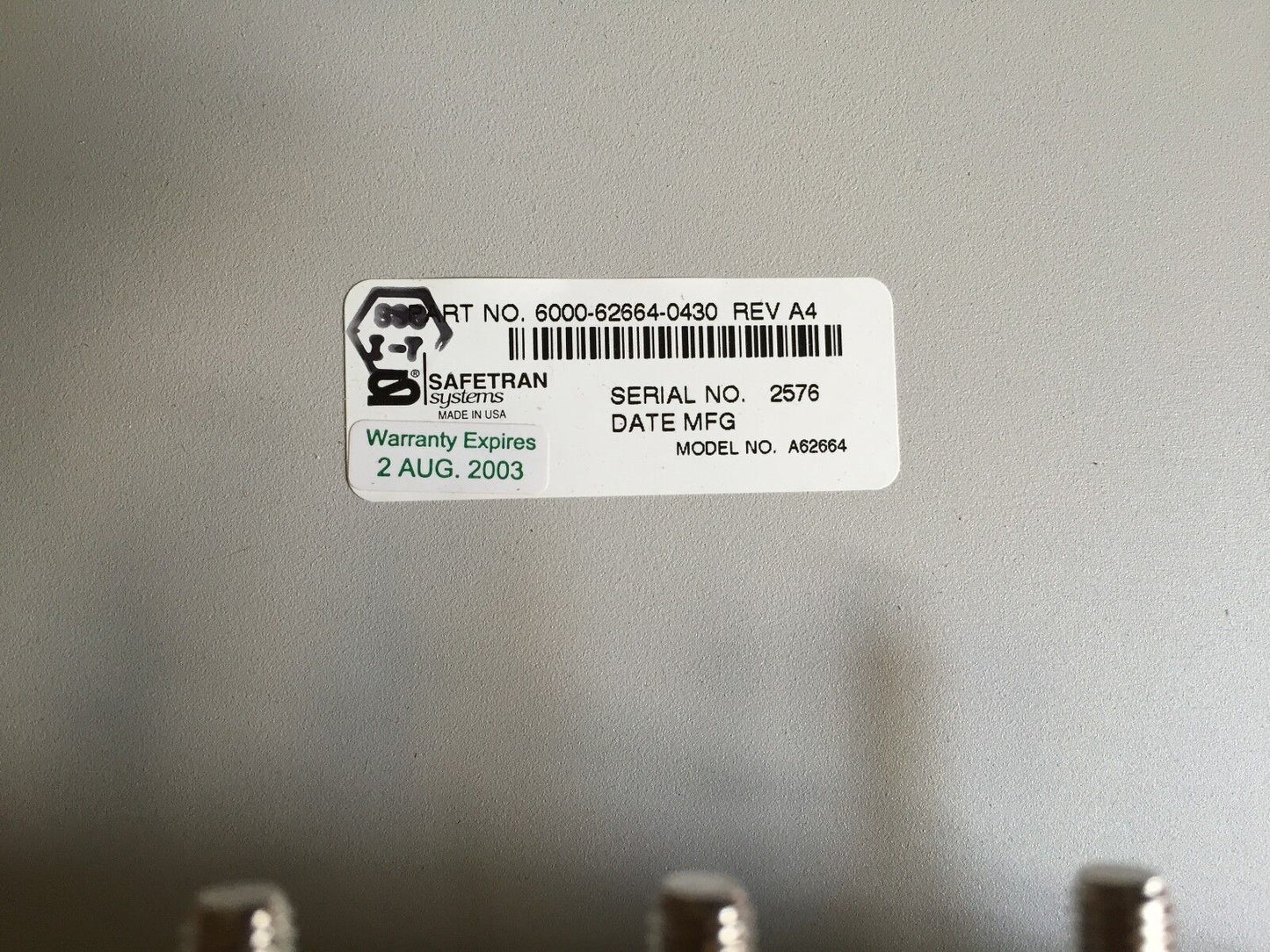 New Safetran 6000-62664-0430,62664-430,62668 Simulator Bidirectional 62664,Fl