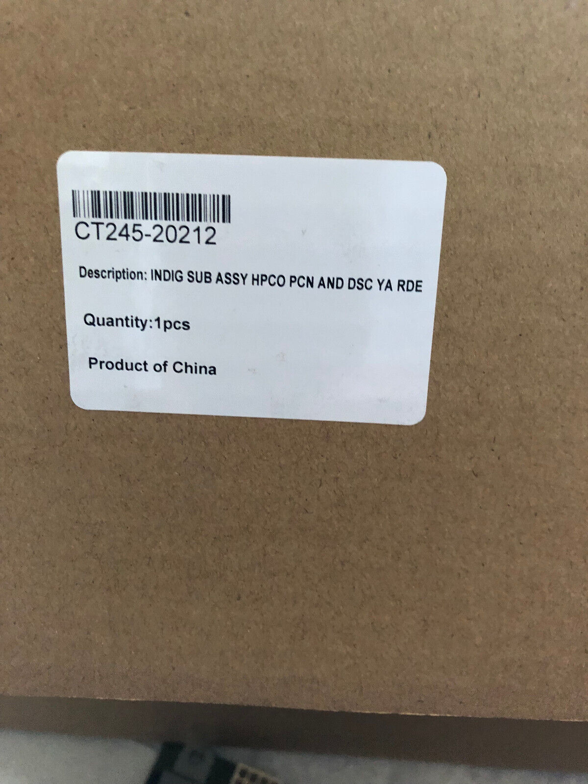 New Hewlett Packard Indigo Ct245-20212,Ca256-00341,Q3662-80001 Hpco Pcn Dsc,Ak
