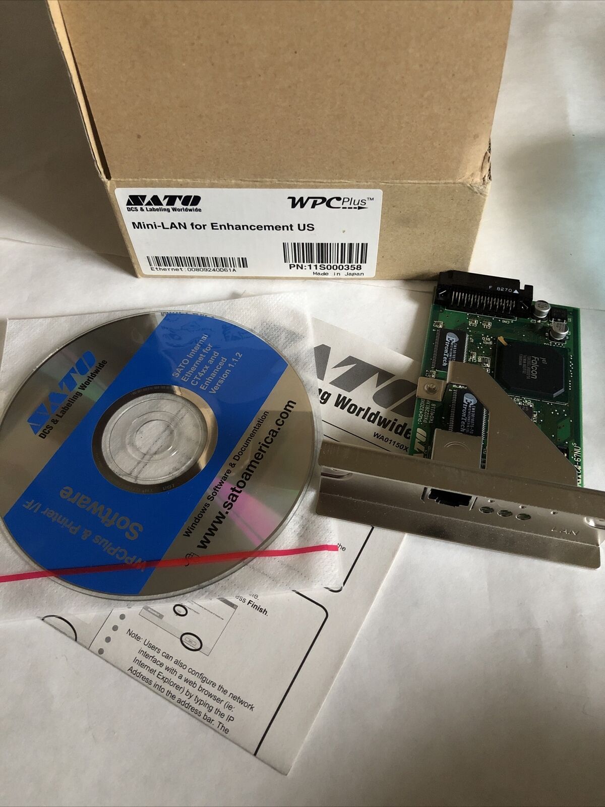 Nib Sato Tk041118,Px02281xa,11S000358, 67Nu Mini-Lan Pcb Board Wpc Plus,Cx,Dj