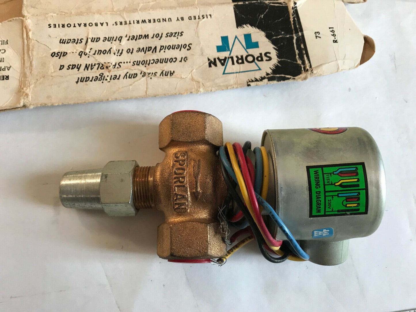 New 1/2" Fpt Sporlan 73P Solenoid Valve 275 115/230V 400 Wk. Pr. 12Watts A-5,Sm
