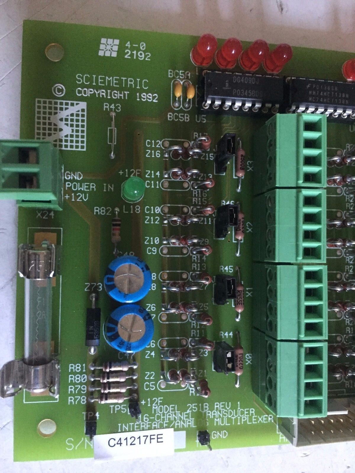 New Sciemetric 251B Rev.1 Interface/Analog Multiplexer,Sciemetric 16-Channel,Ad