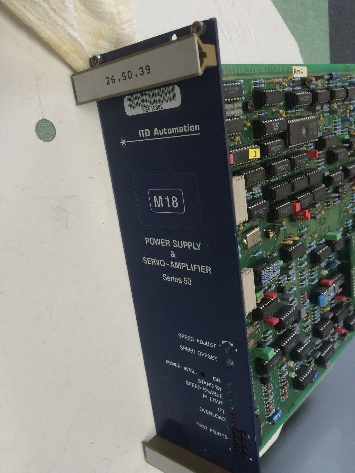 Sieb 26.44.0007.5,Itd 26.50.39 Servo Amplifier Power Supply M18,26.44.0007,Ei