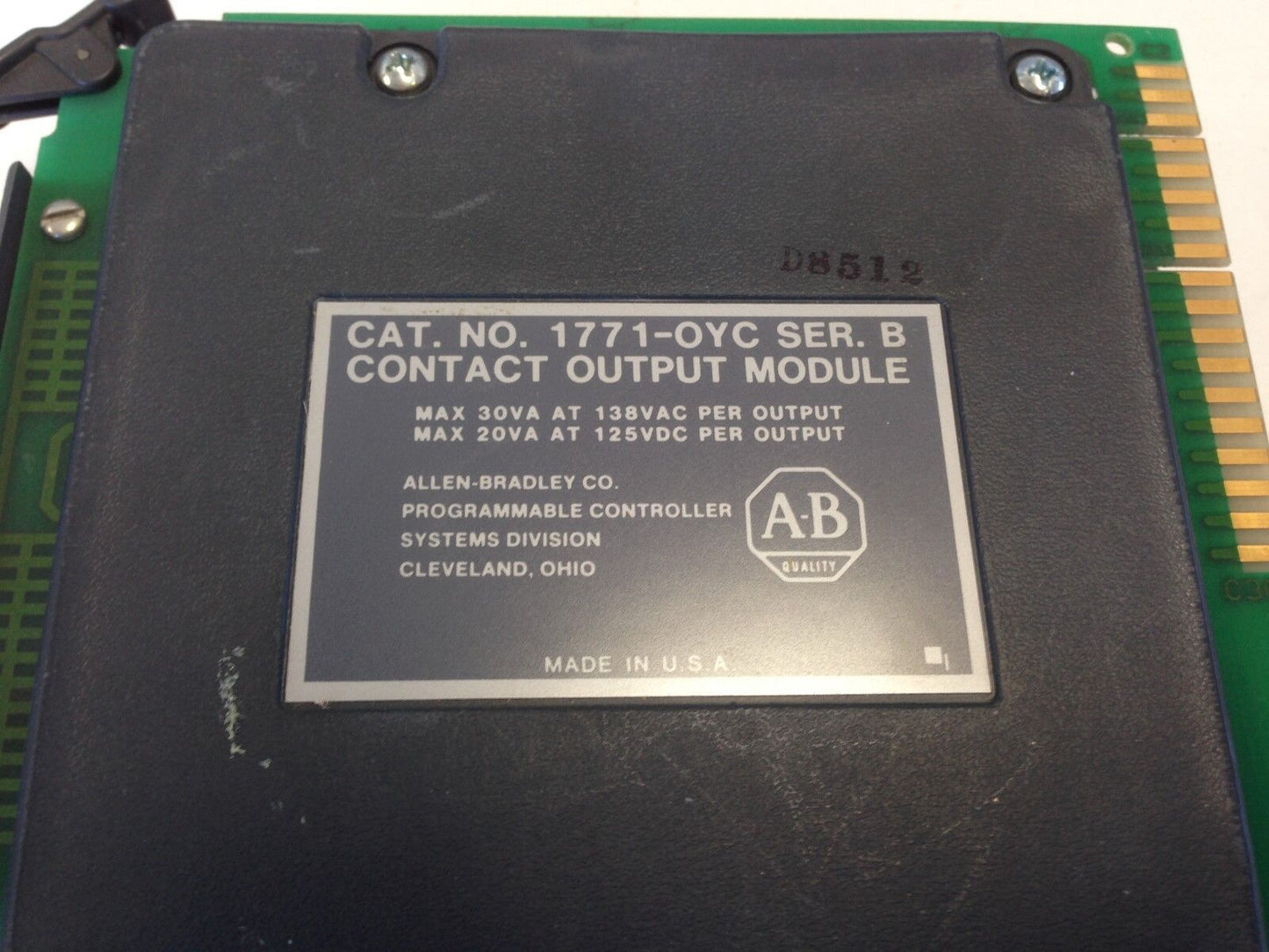 New Old A-B Allen Bradley 1771-Oyc Contact Output Module 1771-0Yc,Dc
