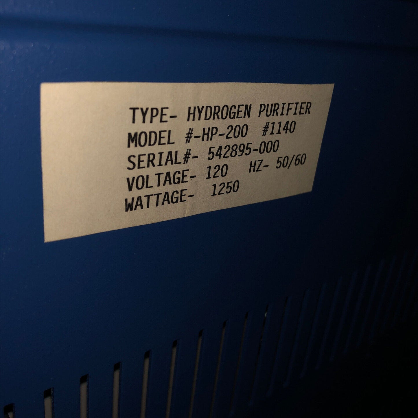 Jm Johnson Matthey Hp-200 #1140 Hydrogen Purifier Control Module,120Vac,Mfc-4,Ay