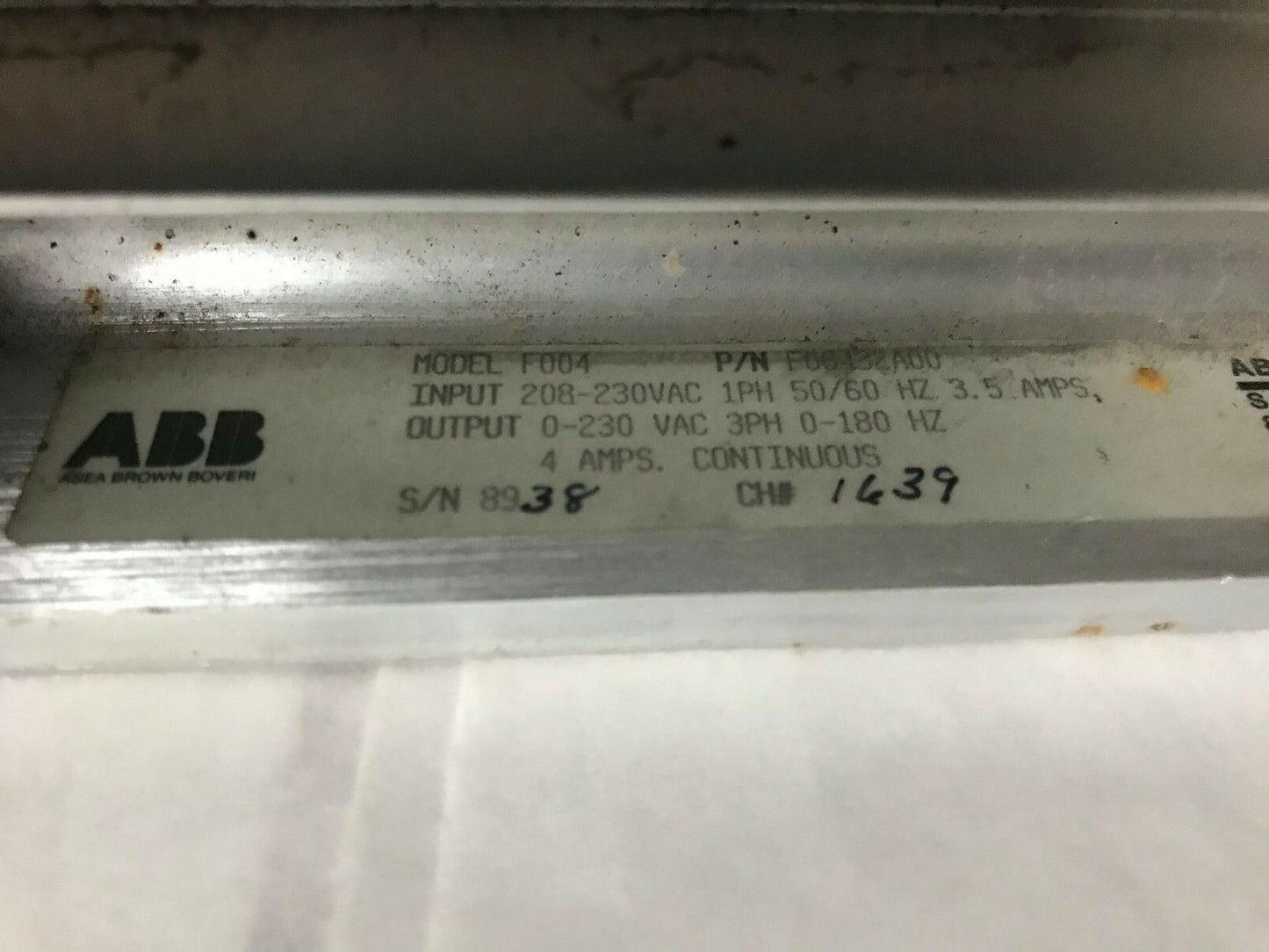 Abb F00432a00,101952 G01-0 ,Abb F004 Ac Motor Speed Controller,E24-88,Eu