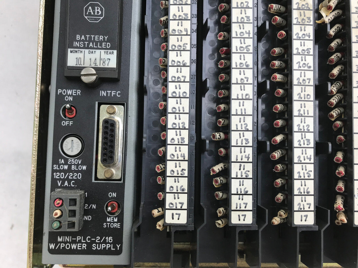 Allen-Bradley 1771-A2b Plc-2 System 1771-Wd, 1772-Lxp Mini-Plc-2/16 1771-Oad,Tf