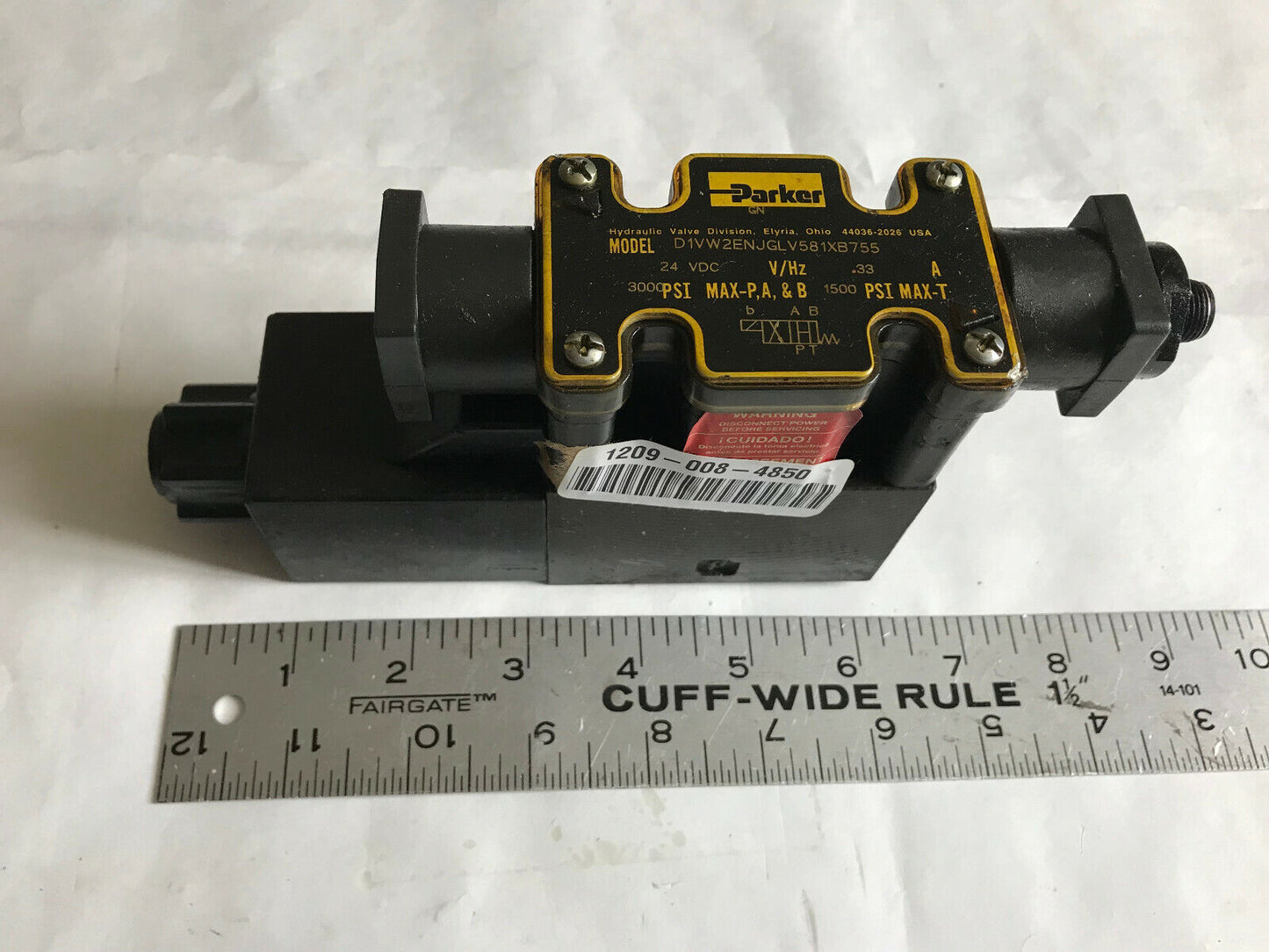 Parker D1vw2enjglv581xb755 Hydraulic Valve, 3000/1500 Psi ,Sm