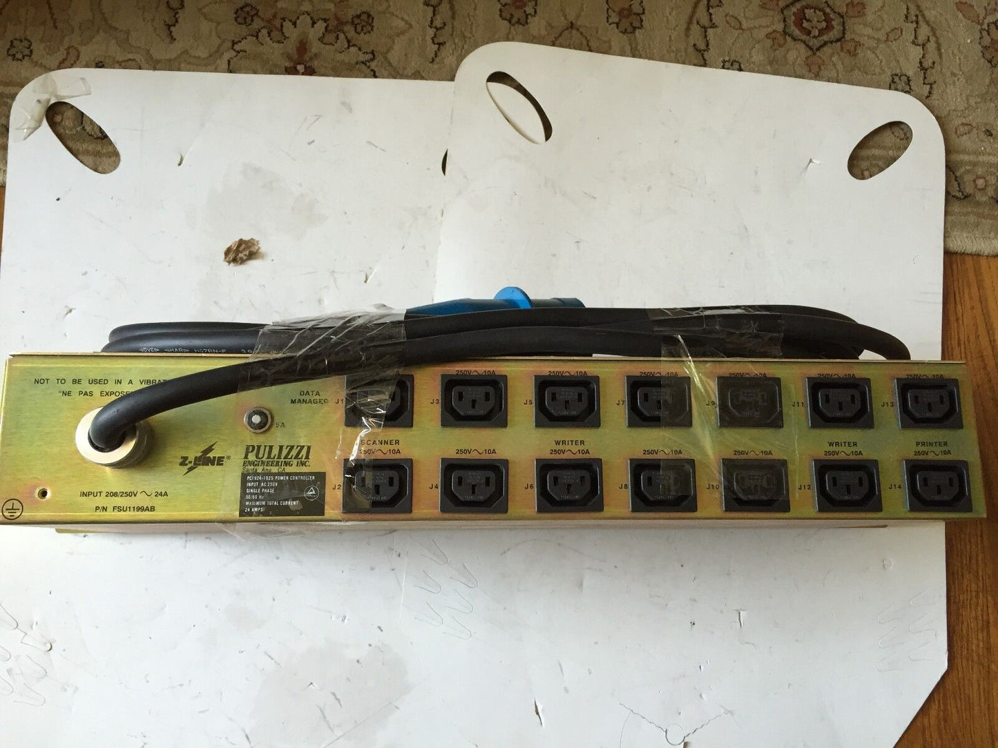 Pulizzi Pc1924-1925,H07rn-F,Fsu1199ab Power Controller 208/250V 24Amp 1Ph,Ch