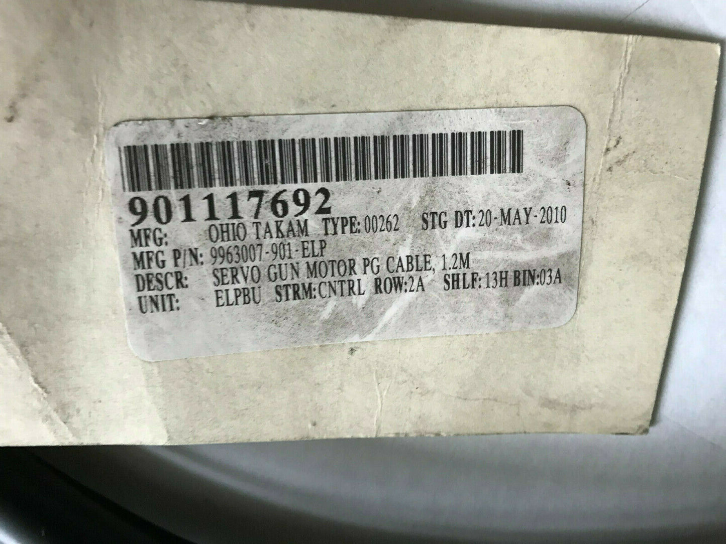 Ohio 9963007-901 Controls Shinagawa Ssx 2010 Lf Servo Gun Motor Pg Cable 1.2M,Sf