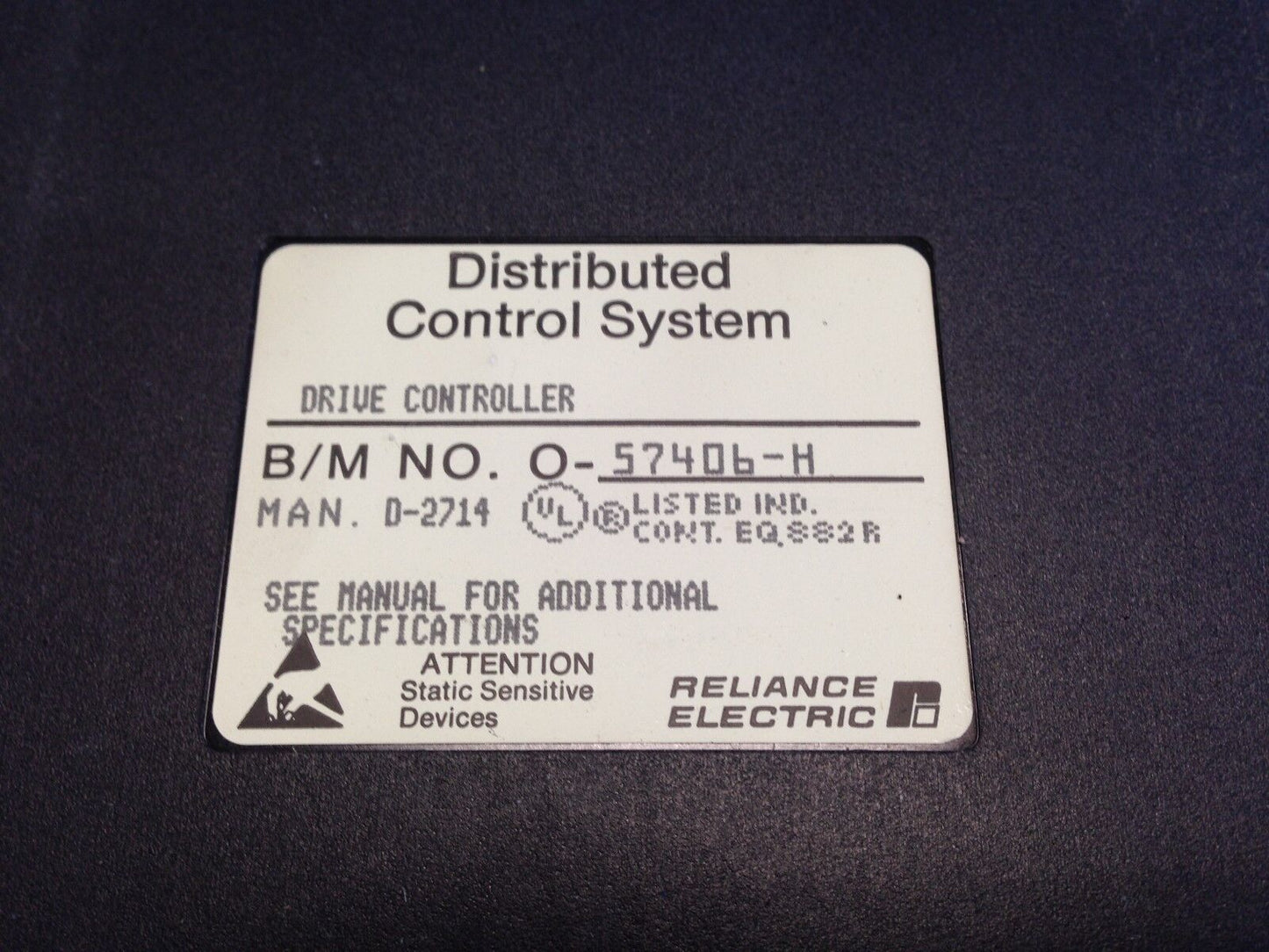 Reliance Electric 57406 O-57406-H Drive 57406-H Distributed Control System,Sb