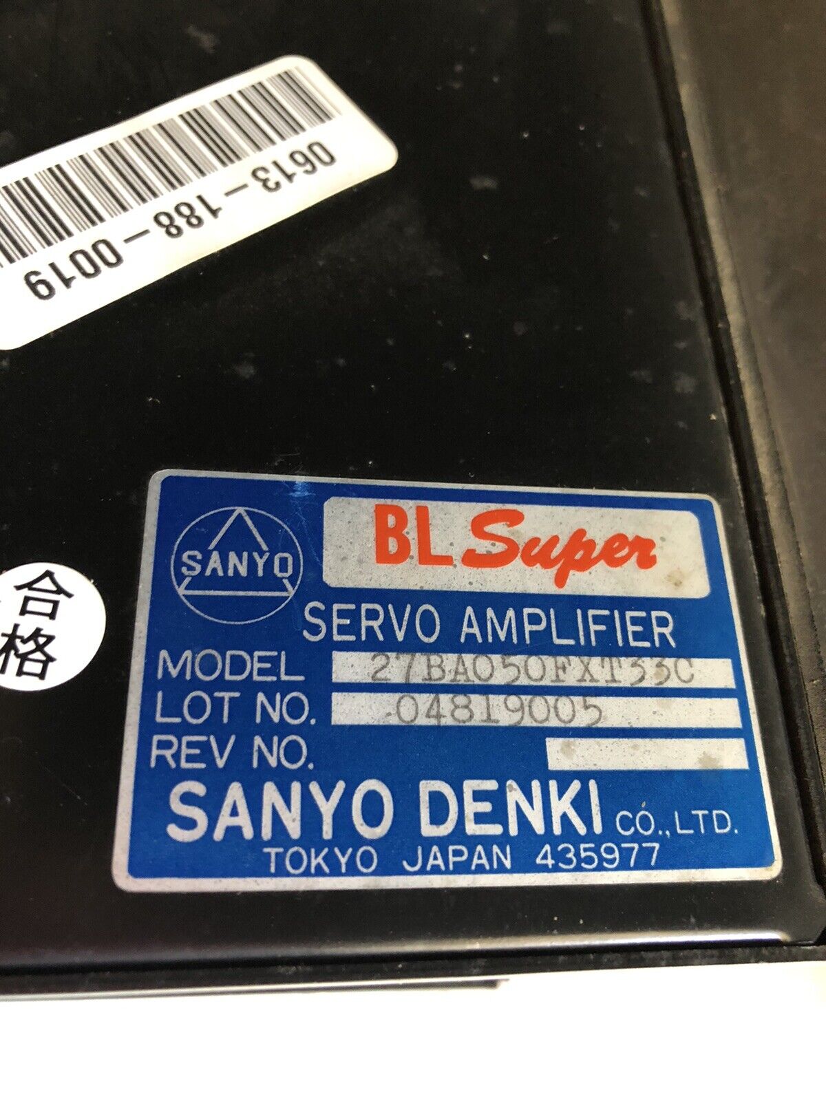 Kawasaki/ Sanyo Denki 27Ba050fxt33c Bl Super Servo Amplifier 27Bao5ofxt33c,Td
