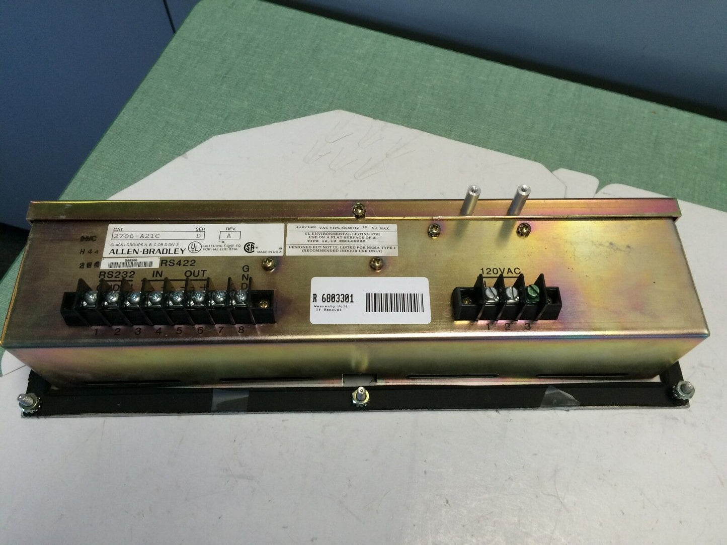 Allen Bradley Dl10 Message Display View Type Dl10 ,A-B 2706-A21c,Cg