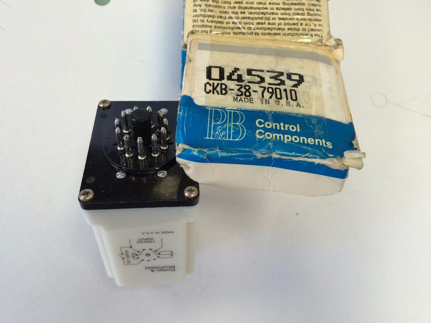 New Potter & Brumfield Ckb-38-79010 P&B Time Delay Relay 1-10Sec 120Vac Coil,Cl