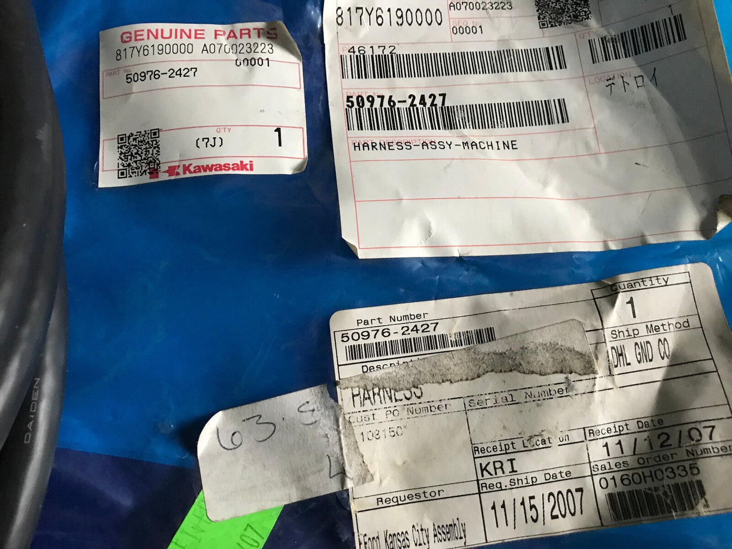 Kawasaki 50976-2427 Xjt2m,Daiden E91337,Tec 071017 Servo Motor Wire Cable X4a,Sb