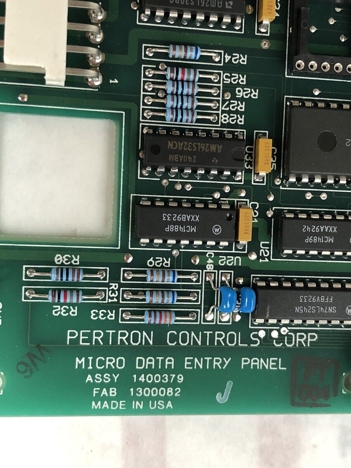 Pertron 1400379 Fab 1300082 Operator Interface Data Entry Control Panel,Dd