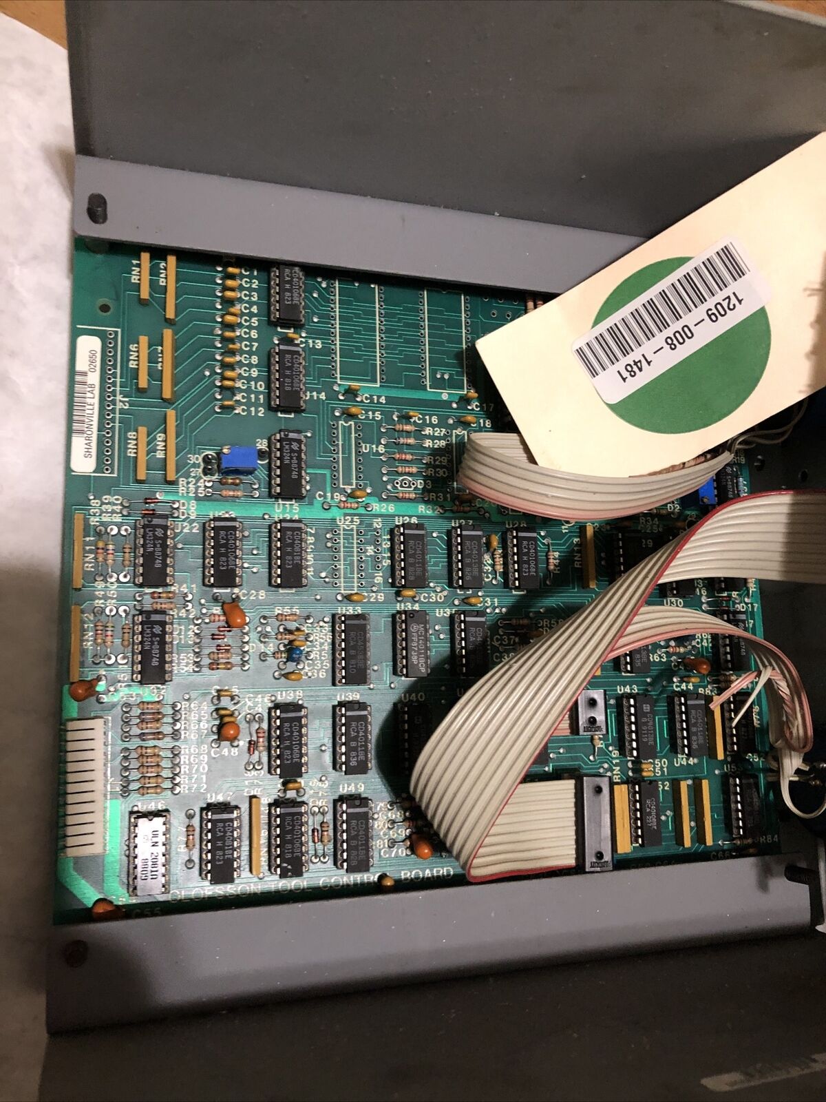 Olofsson 12-10009 3-06-89 Tool Control Board, 12-12001 Rev A Diameter,Depth,Bf