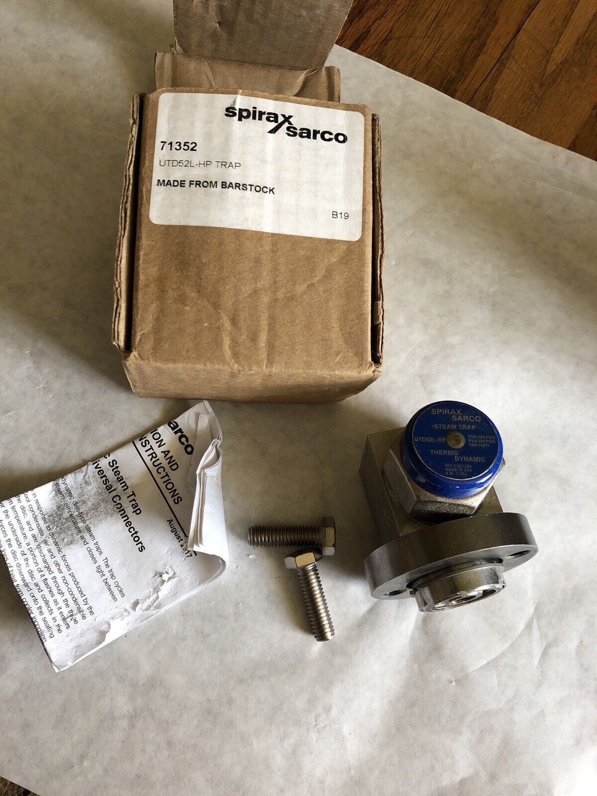 New Spirax Sarco Utd52l-Hp,Cool Blue Utd52l Thermo Dynamic Steam Trap,N70932,Bh