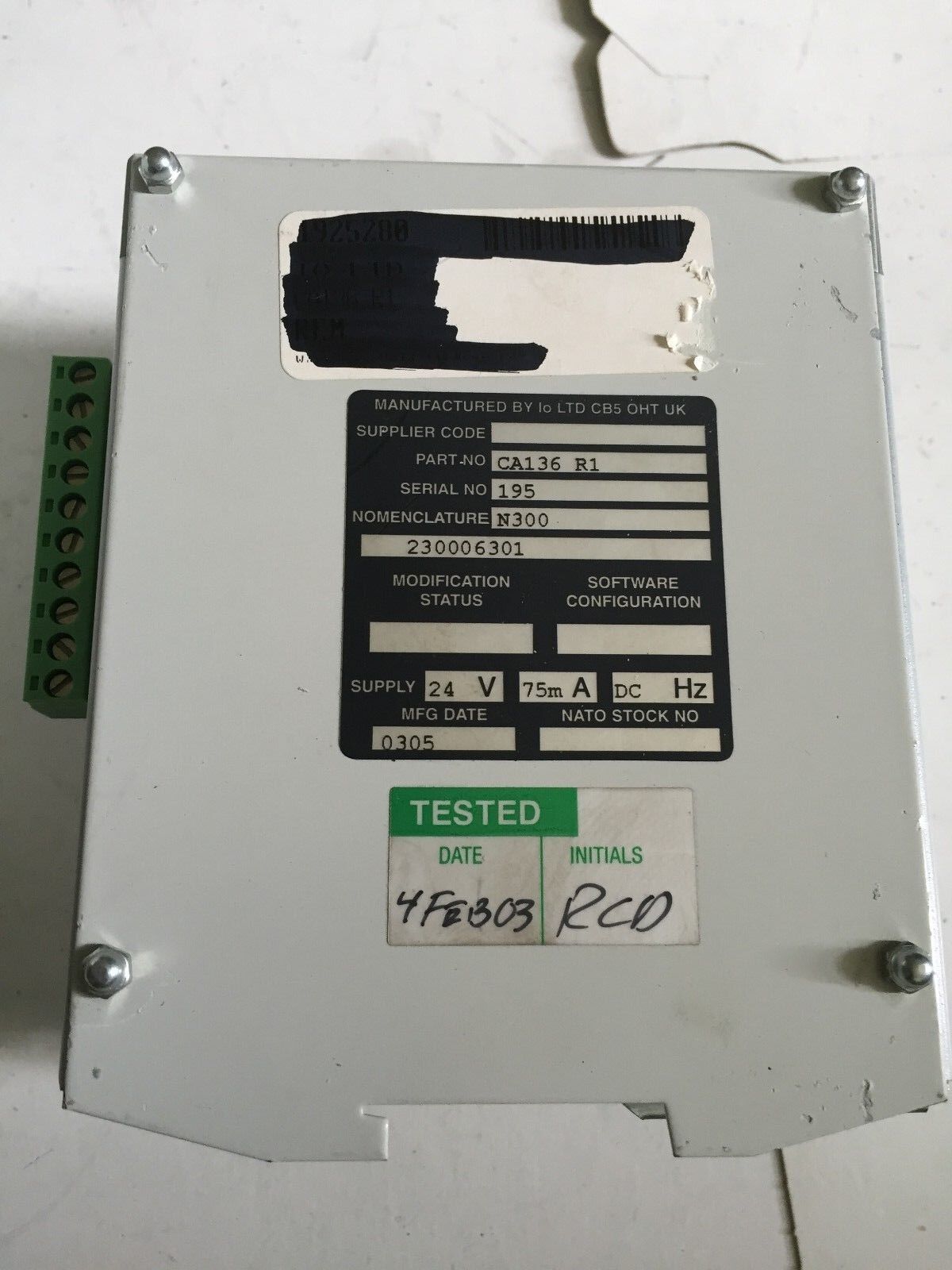 Io Ltd Ca136 R1,N300,C188 Network Control Module,Tc