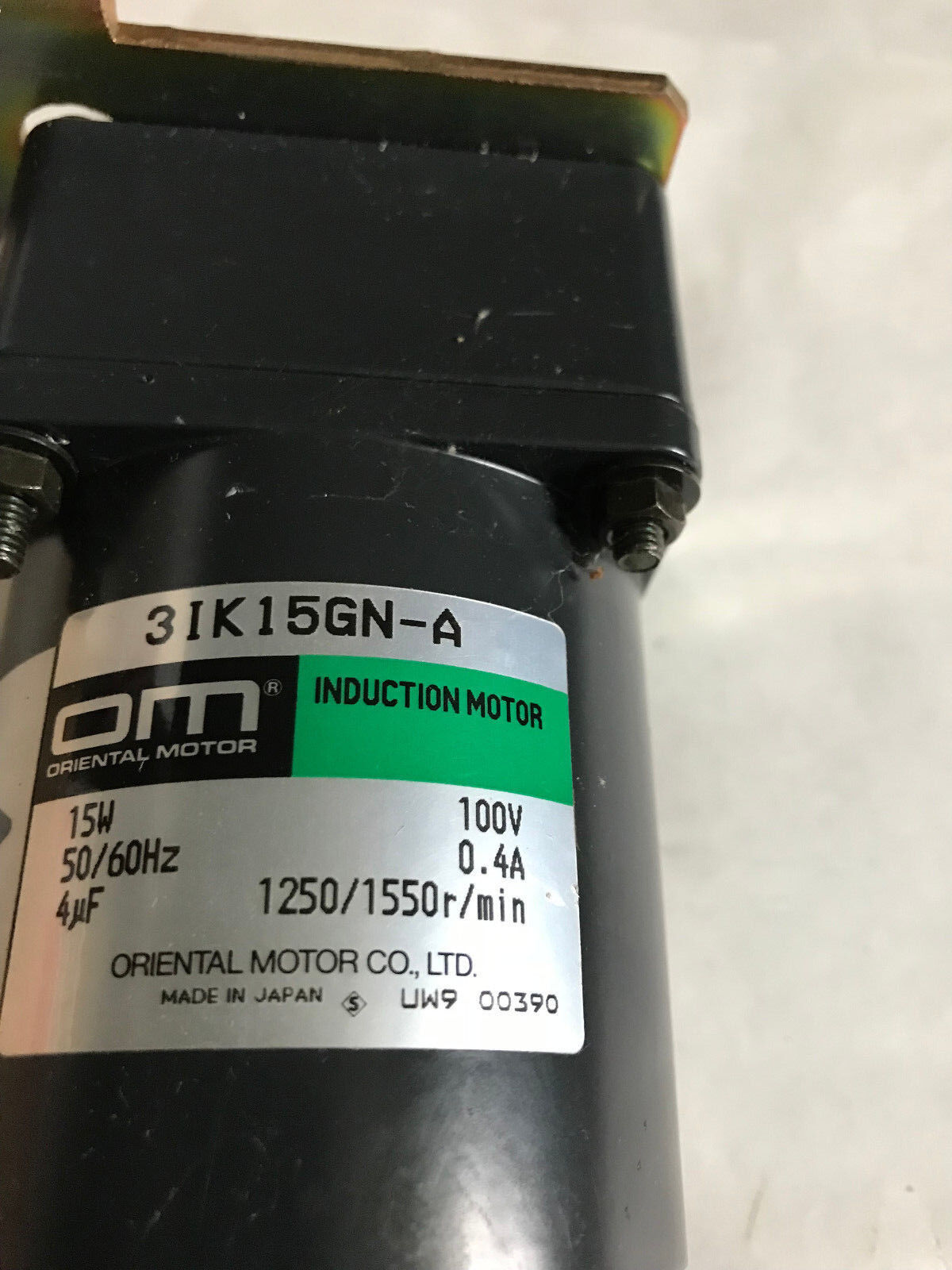 Om Oriental Motor 3Gn6k Gear Head ,Om 3Ik15gn-A Motor 15W 100V 0.4A,Ad