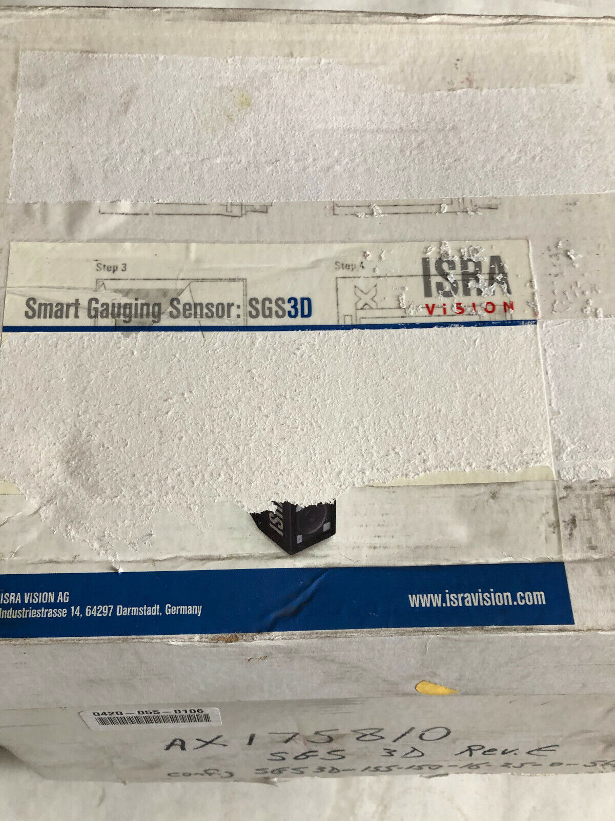 New Isra Vision Ag Sgs3d Rev.E,Sgs3d-155-150-16-25-0-5Ls-P2 Camera Sensor,Ex