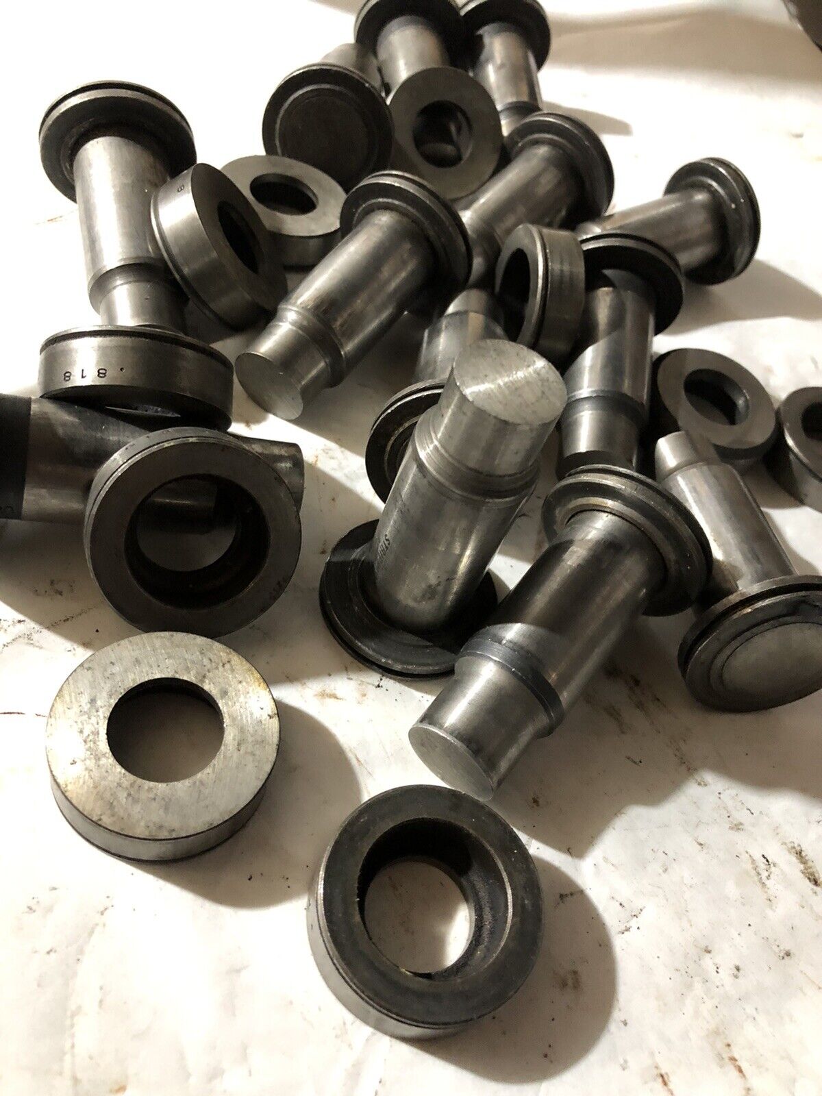 Lot 10 Sets Strippit Round .8125,.818 Punch Die, 0.8125" 13 Punches,10 Dies,To