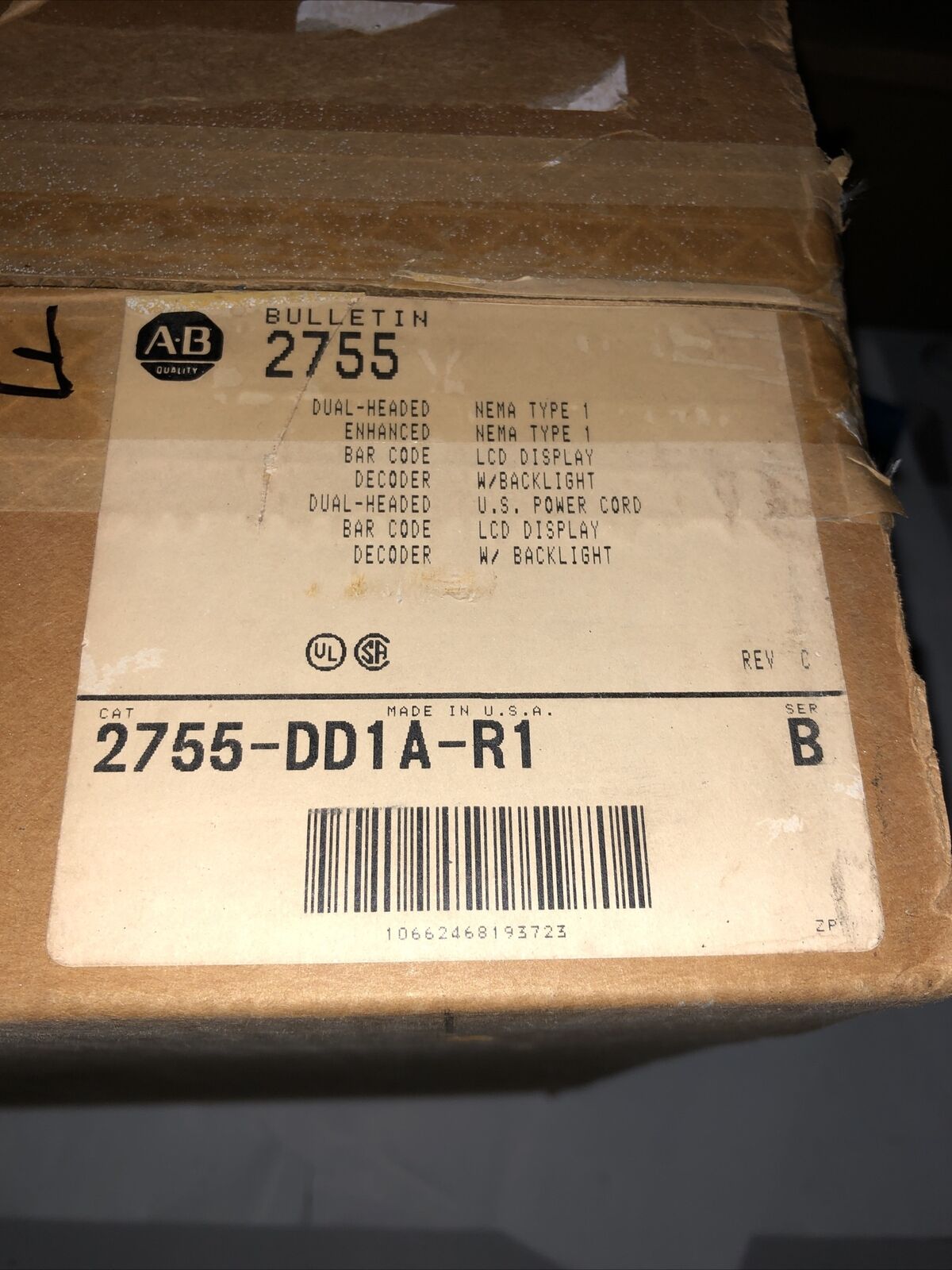 New Allen Bradley 2755-Dd1a-R1 Bar Code Decoder Dual For System,De,Fl