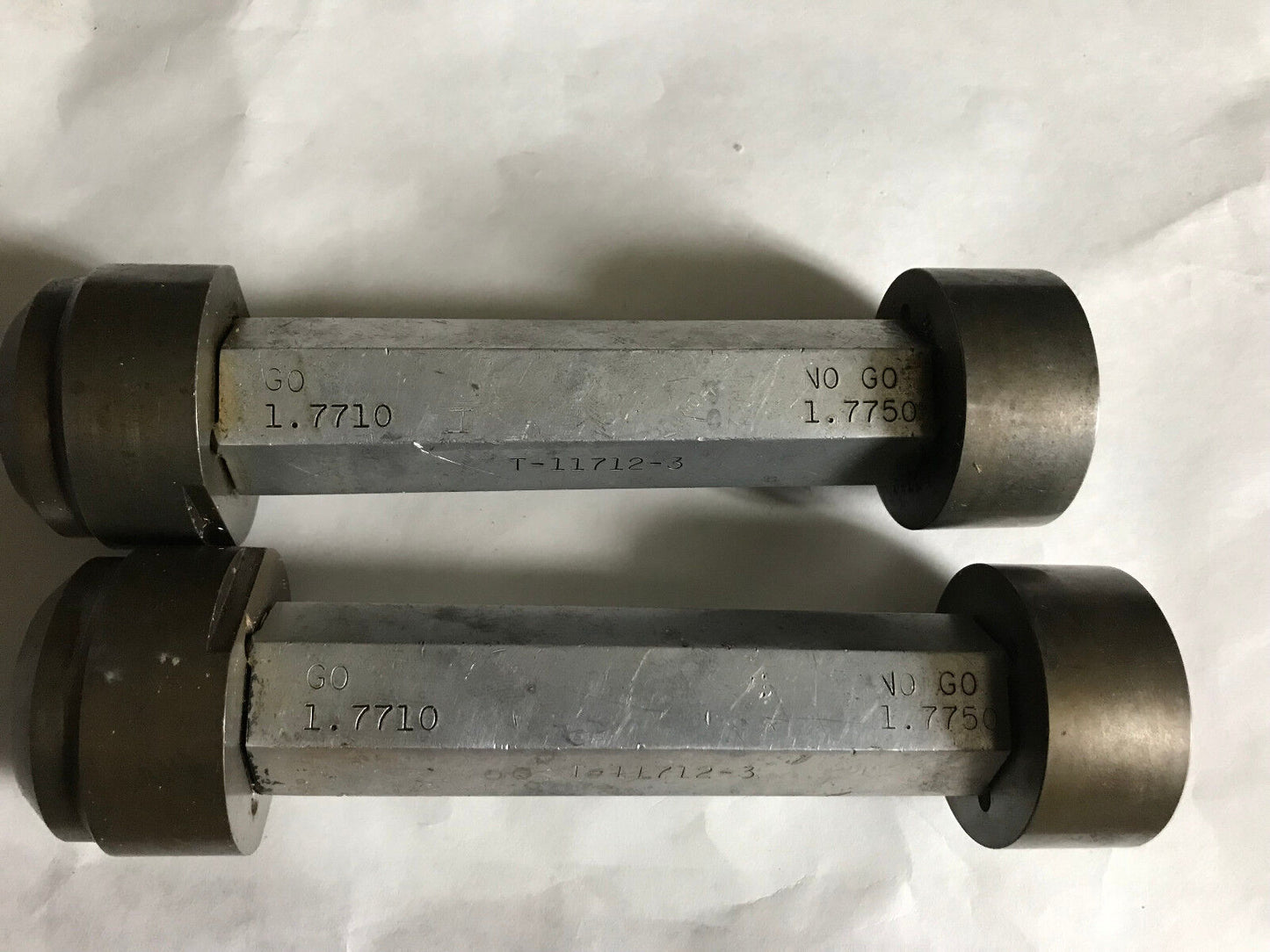 Lot 2 The Pipe Machinery Go No Go Plug Gage Nogo 1.7710 ,1.7750,Aa