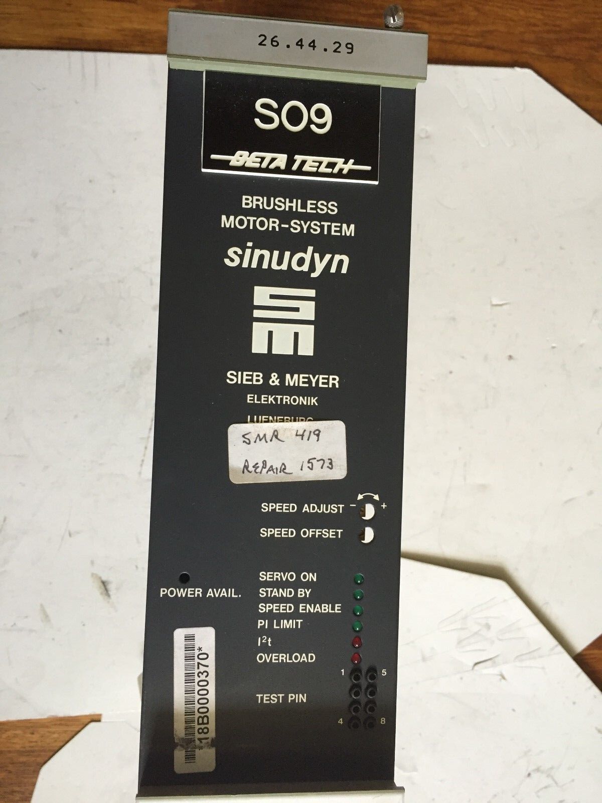Sieb & Meyer 26.44.29,Sinudyn,26.44.0007.2,So9 Brushless Motor System,Smr 419,Cz