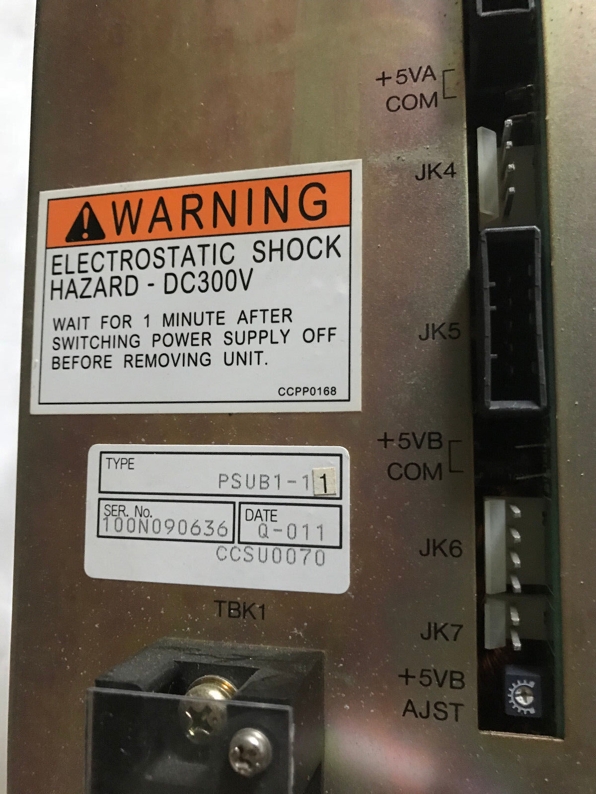 Kawasaki Psub1-11 Robot Power Supply Module Psub1,Sdpc2-13,Ccpc0261,Ad