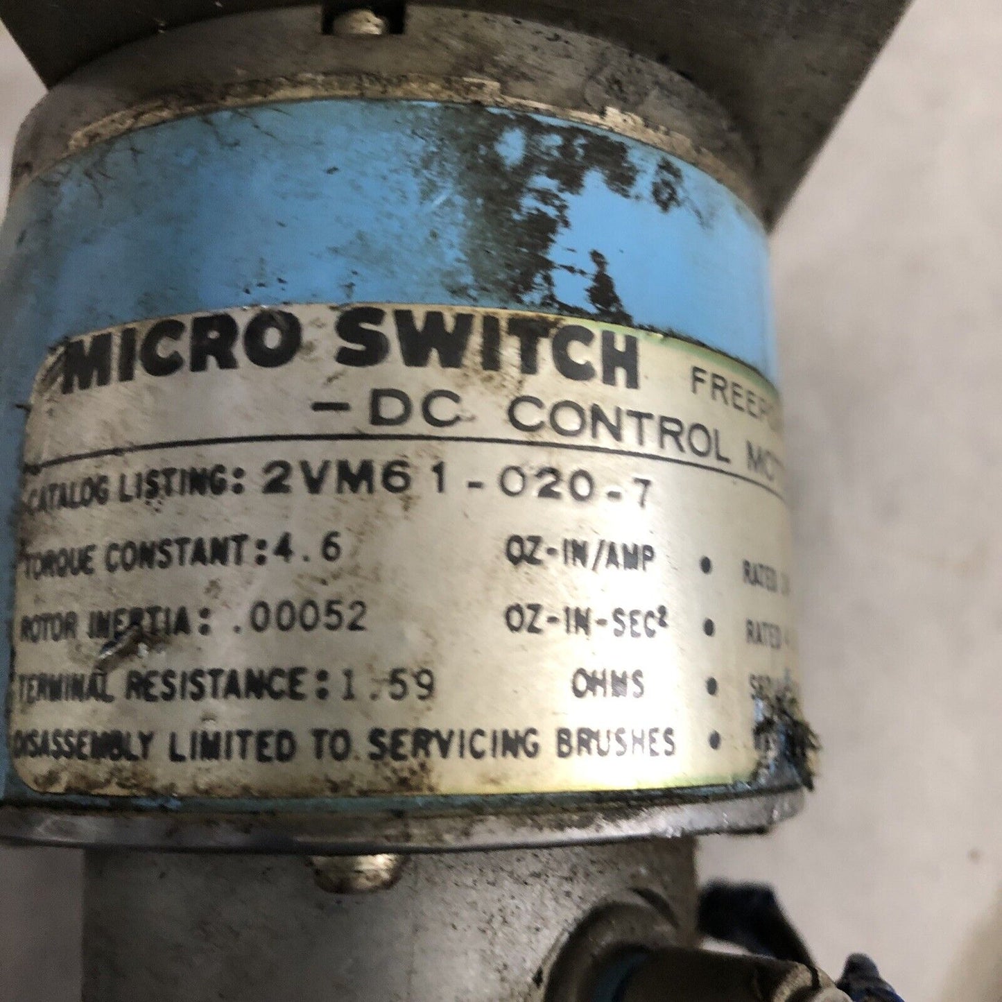 Micro Switch 2Vm61-020-7 Dc Control Motor,Dc Analog Tachometer,Bw
