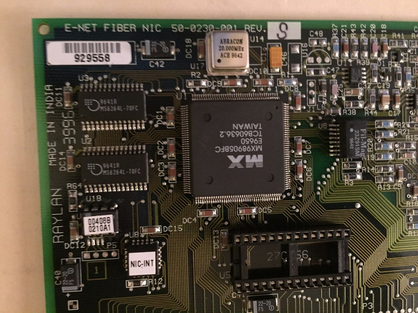 Raylan 50-0230-001 Rev.S Fiber Ethernet Card,Sb