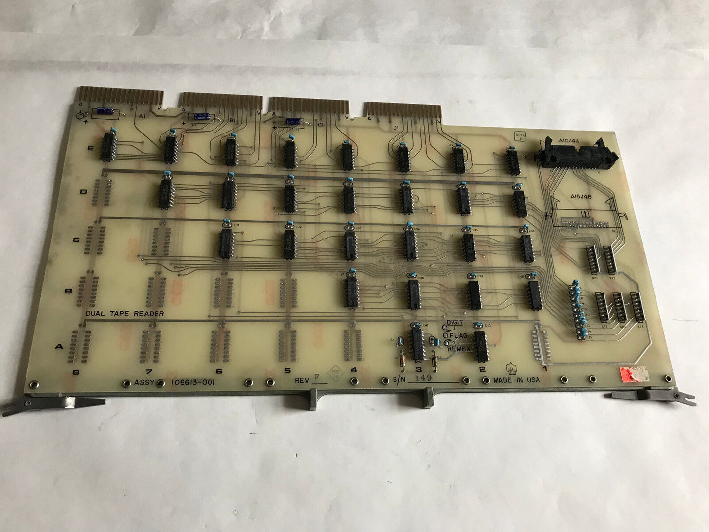 Charmilles Andrews 106613-001 Board Pcb Dual Tape Reader 106613-Oo1 Rev F,Si