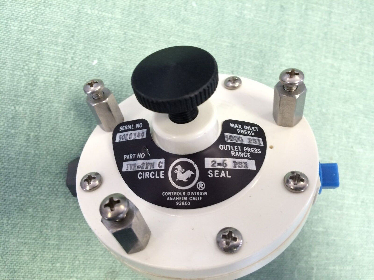 Circle Seal Fvr-2Pm C Valve 3000Psi Max Inlet 2-6Psi Outlet Pressure Valve,Ck