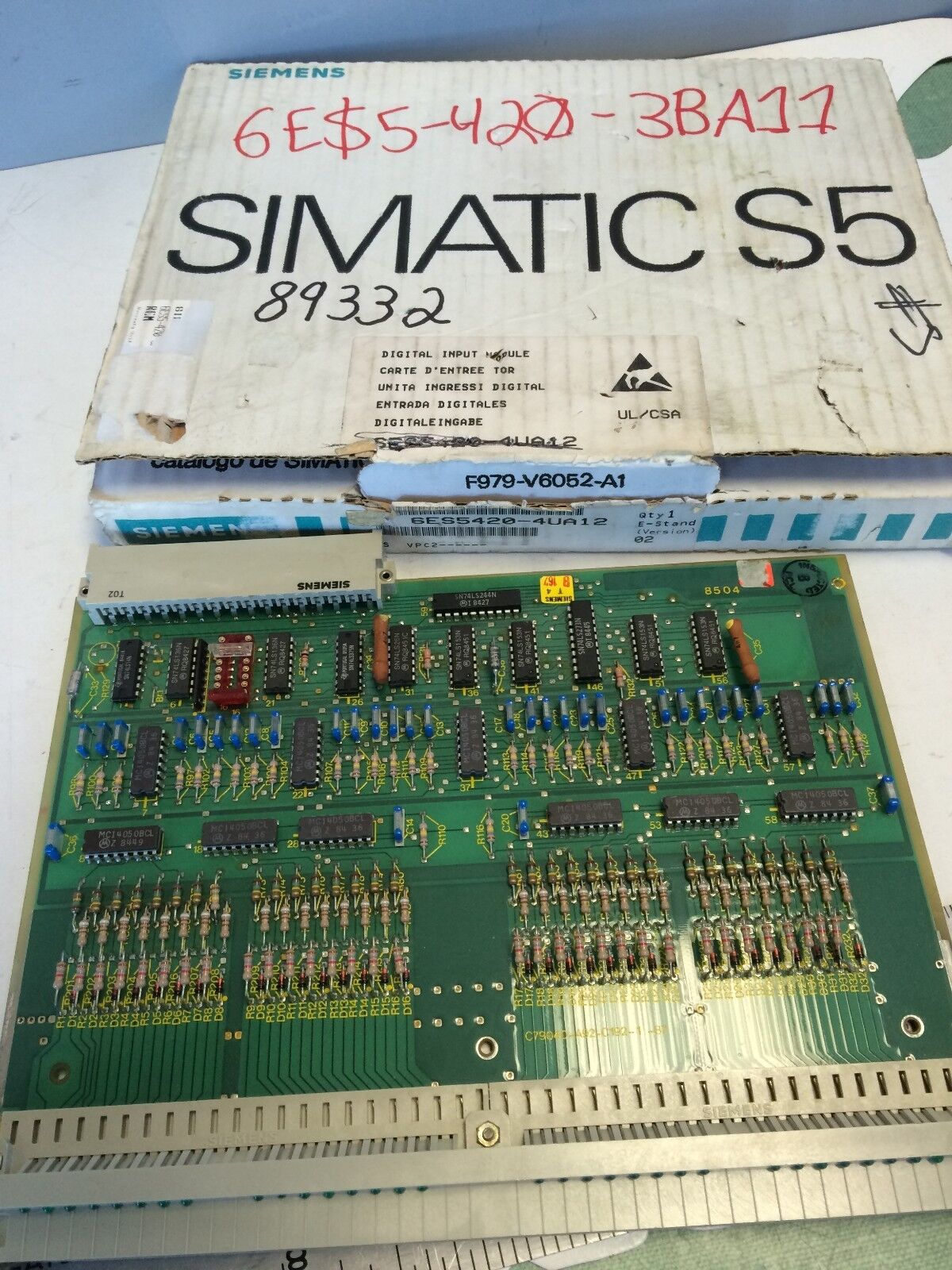 Siemens 6Es5420-3Ba11,32 Point 24Vdc 6Es5-420-3Ba11,C79040-A92-C192187,Ec