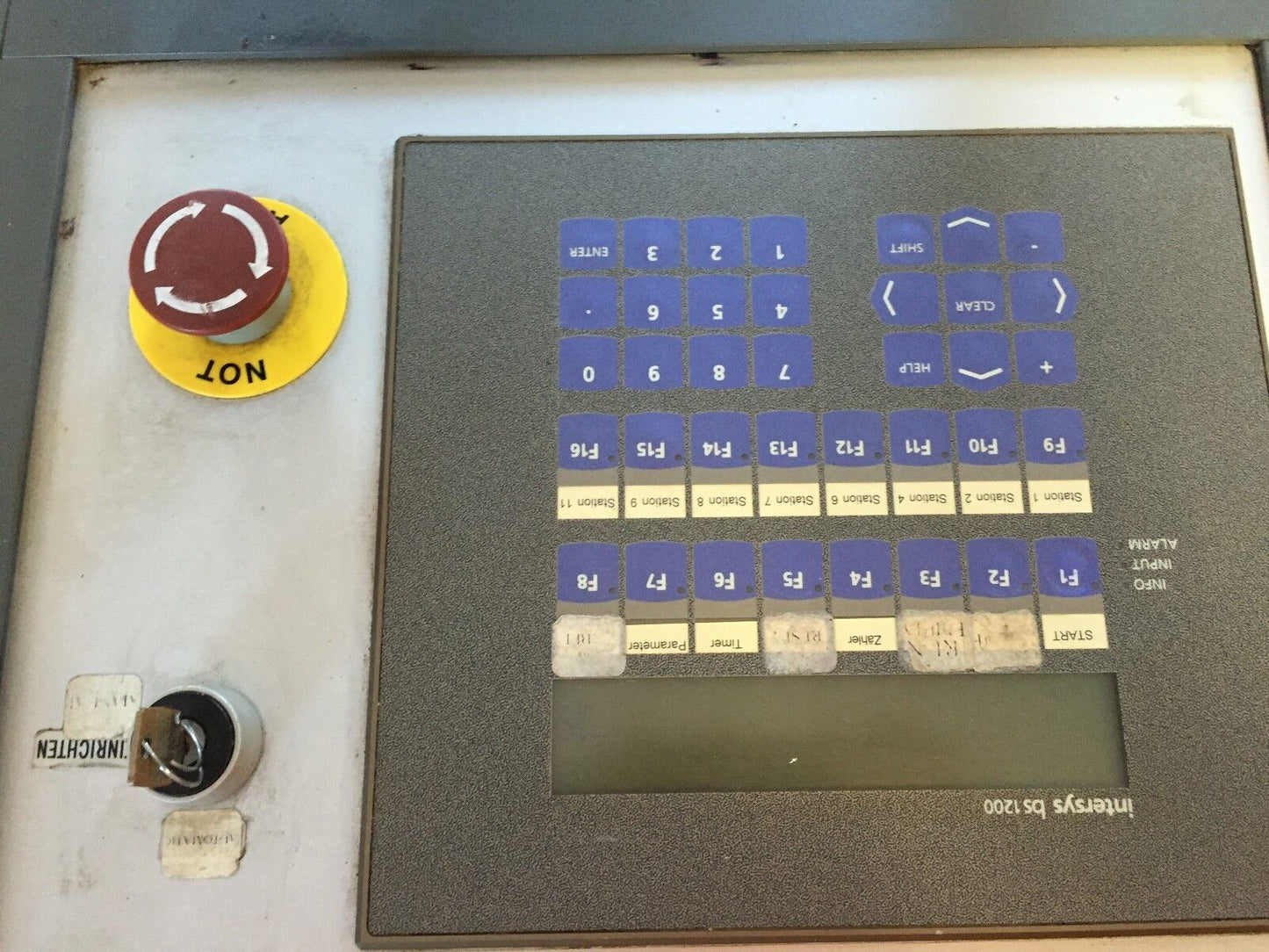 Intersys Bs 1200 Operator Interface Panel,Aa