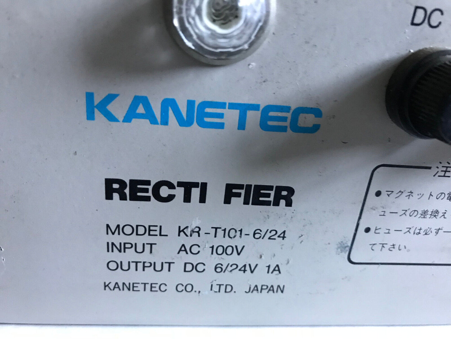 Kanetec Kr-T101-6/24 Rectifier Dc Power For Electromagnetic Holder,Ax