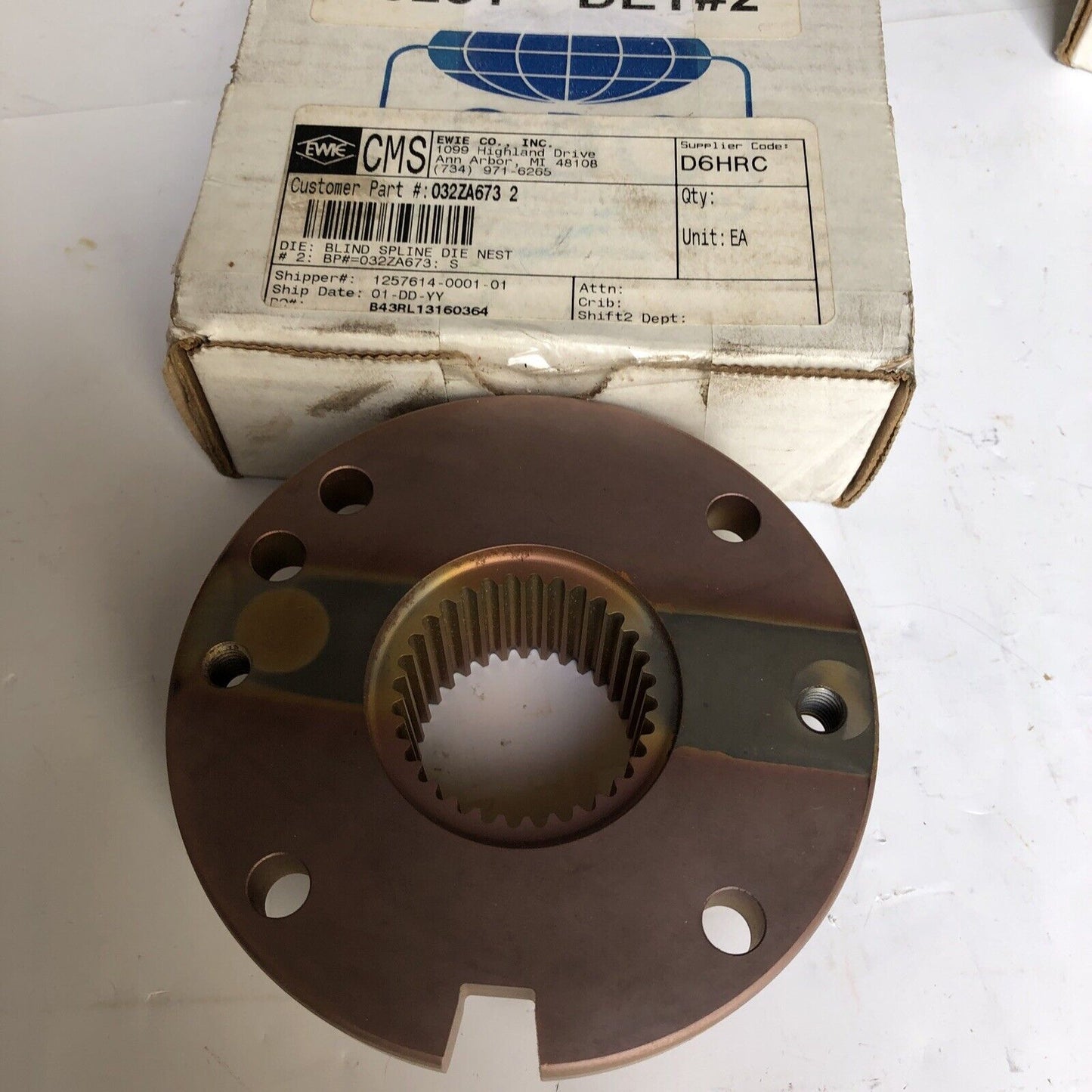 Gbc 32Za-673 Det.2,1 F2vp-7A109-Aa Blind Spline Die Nest Broach Tl#32Za-673,Fl