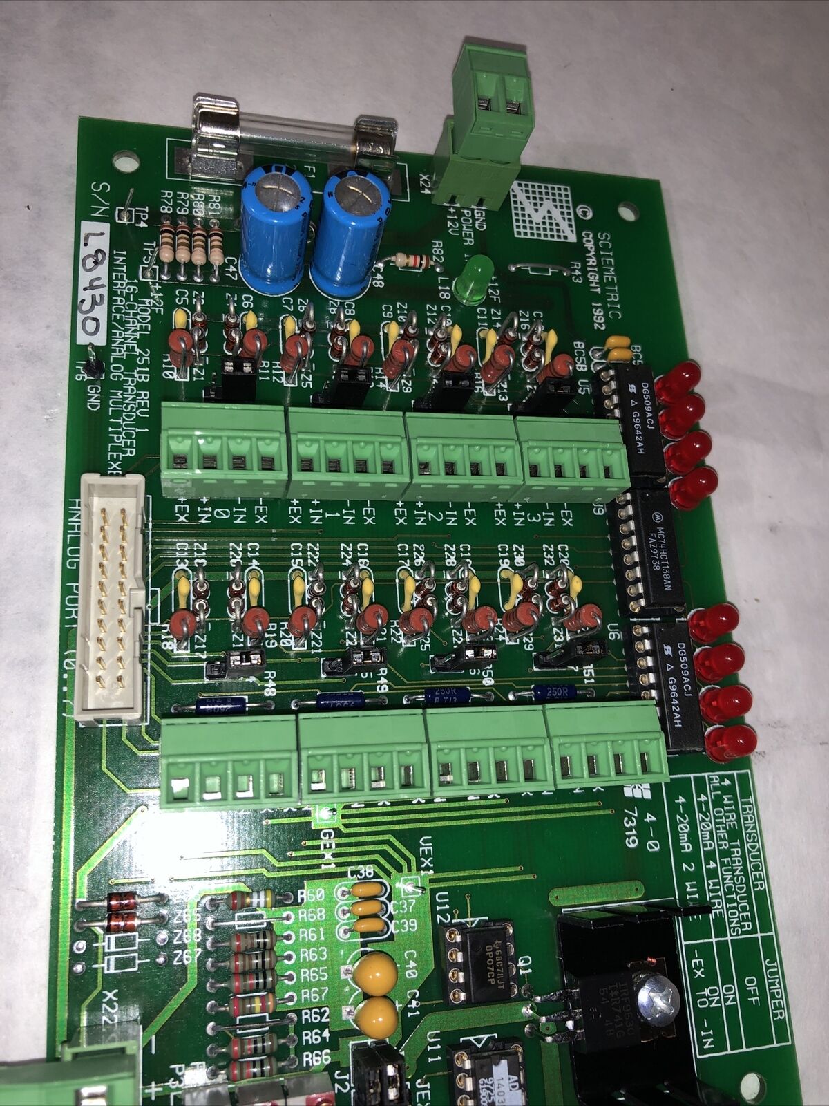 Sciemetric 251B Rev 1 Multiplexer Analog Interface,16 Channel Transducer,Cx,Fg