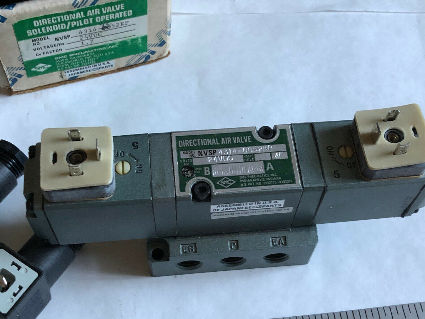 New Smc Nvsp 4314-0052Kp Valve Sol/Pilot24vdc - ( P =Din-Plug Type Wiring) ,Tn