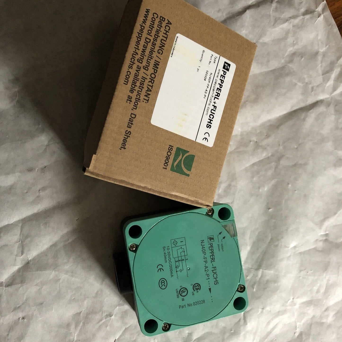 New Pepperl+Fuchs Nj40p-Fp-A2-P1 Inductive Sensor,20761,020228,Nj40p-Fp-A2,Am
