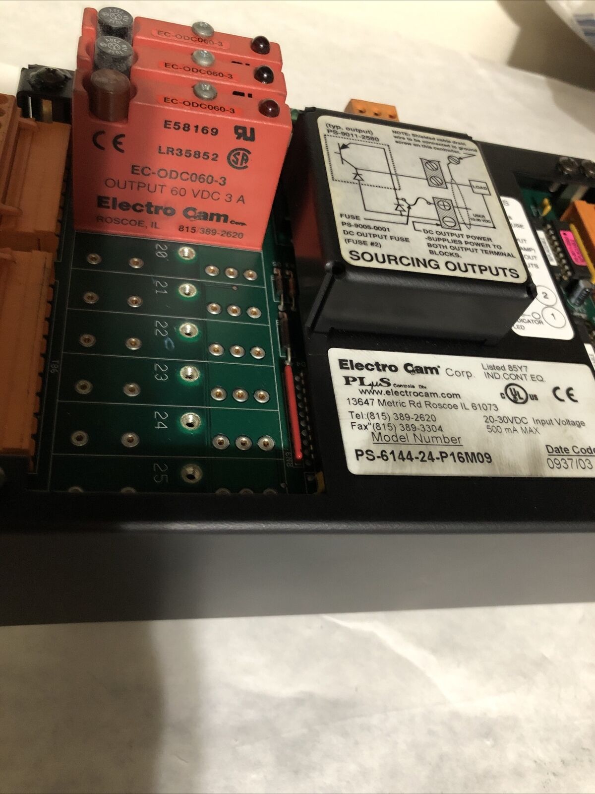 Electro Cam Ps-6144-24 P16m09 Programmable Limit Switch, 20-30Vdc,Fg